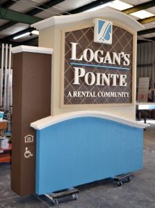 custom sandblasted monument sign